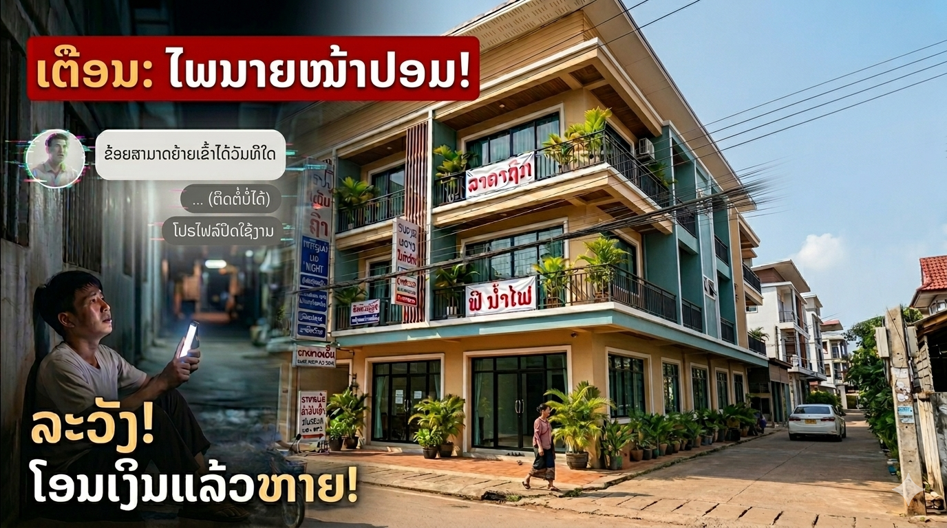 ⚠️ ລະວັງ! ກົນໂກງ "ນາຍໜ້າປອມ" ຫຼອກໂອນເງິນຈອງຫ້ອງພັກ: ເຫຍື່ອສ່ວນໃຫຍ່ແມ່ນນັກສຶກສາ ແລະ ຄົນຕ່າງແຂວງ